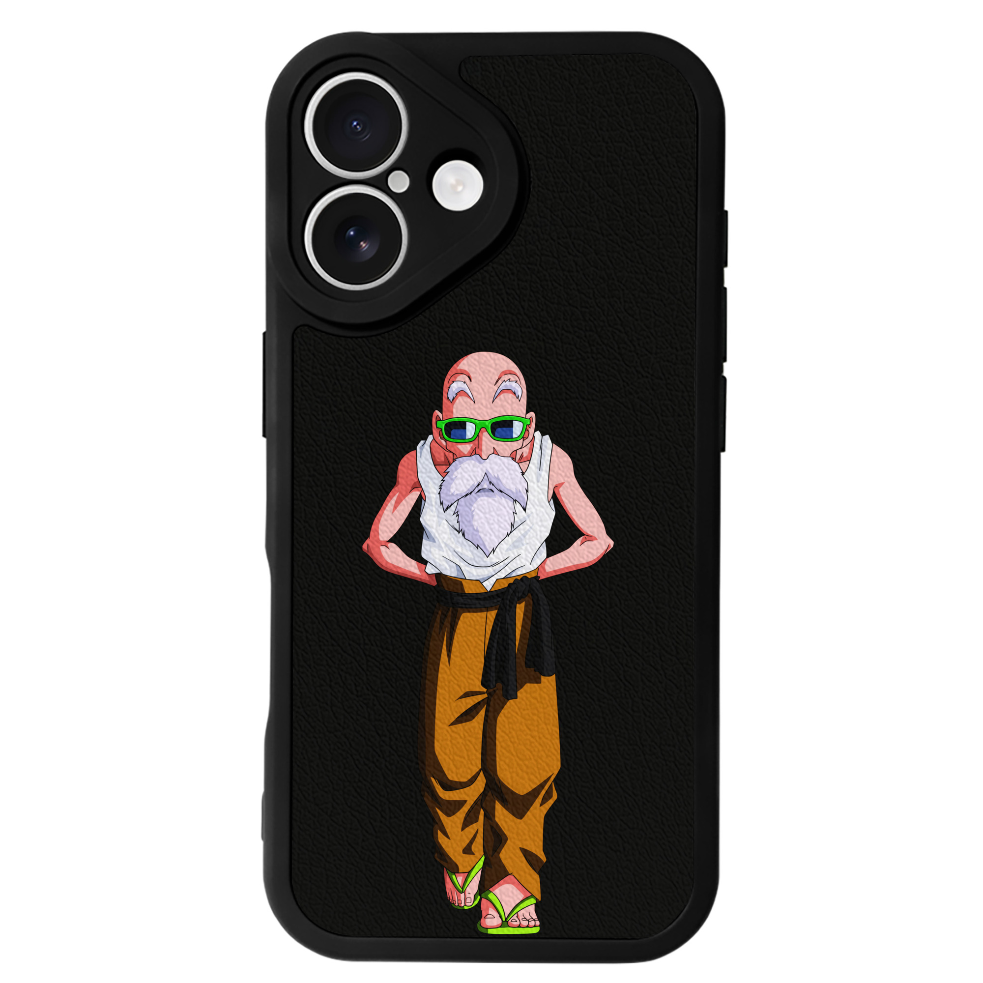 （画像用） ドラゴンボール 亀仙人（かめせんにん） DRAGON BALL Master Roshi Kame Sennin 【iPhone 16シリーズ対応】シリコンスマホケース（レザー調） 材質：シリコン